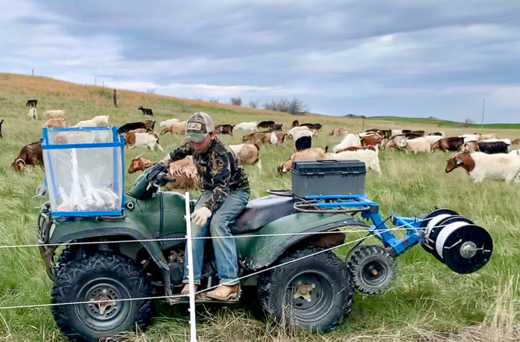 Picking up step in posts with the Tirewinder ATV Attachment