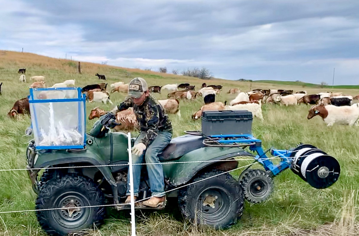 Picking up step in posts with the Tirewinder ATV Attachment